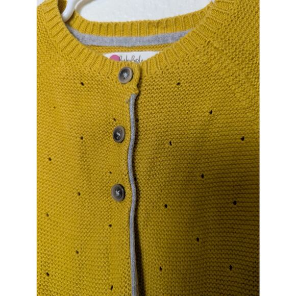 Baby Boden Cashmere Cotton Blend Gold Yellow 3 Button Cardigan Baby Girl Size 3M - Picture 5 of 10